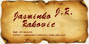 Jasminko Raković vizit kartica